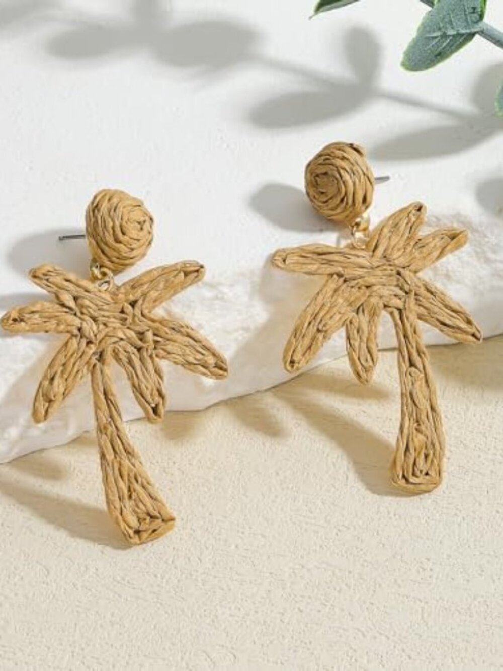 Multicolor Raffia Dangle Earrings for Women
